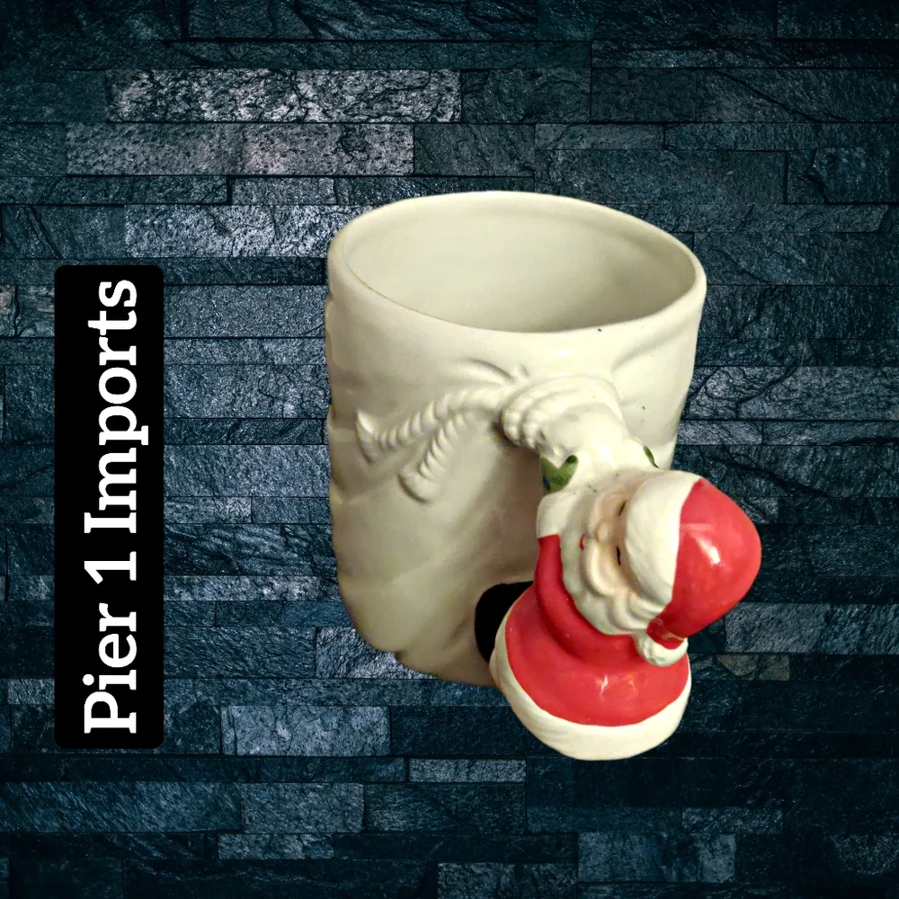 👣4/$20. Pier 1 Imports ~ Christmas Santa Cup
